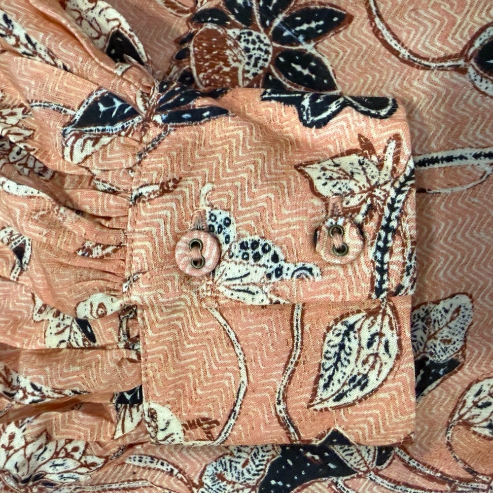 Ulla Johnson Women’s Biarrizt Tunic Floral Peach Mini dress Size M. - Picture 8 of 11